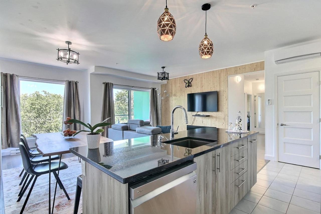 Good Vibes Only -Modern And Spacious 2 Bedroom Condo 4 Beds Free Parking, Gym Québec Exterior foto